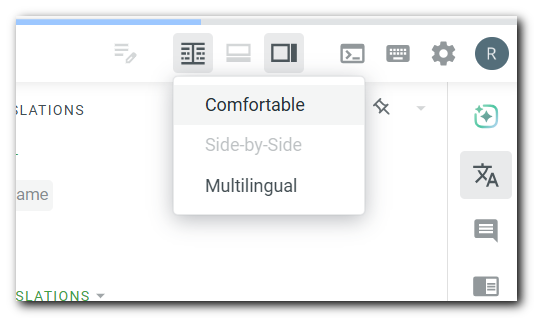 switch view to cmfortable view